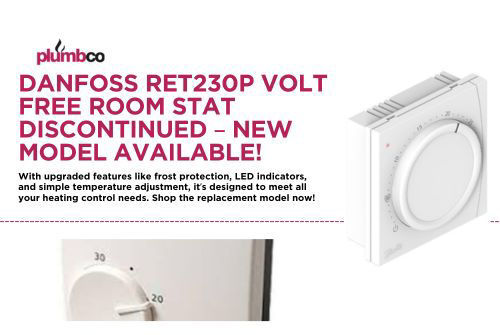Important Update: Danfoss RET230P Volt Free Room Stat Discontinued – New Model Available!